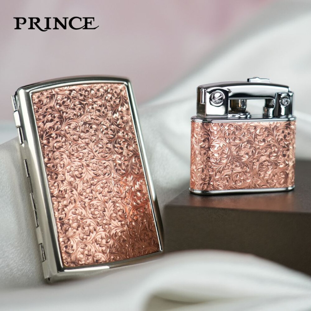 Yeuligo (E Package) The Prince Lighter Is A Retro And Unique Gift. It Features A Grinding Wheel Ejection Ignition And A Deeply Carved Tang Grass Design
