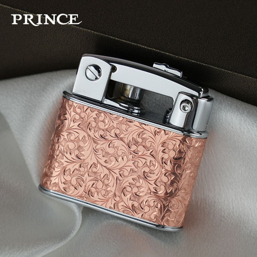 Yeuligo (Gd3 1809 Copper Colored Tang) The Prince Lighter Is A Retro And Unique Gift. It Features A Grinding Wheel Ejection Ignition And A Deeply Carved Tang
