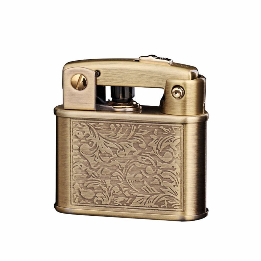 Yeuligo Bronze ( Tangcao Gd2 1801 Gift) Prince Genuine Grinding Wheel Kerosene Lighter With Automatic Ignition Vintage Tangerine Stamp Gift Gd2