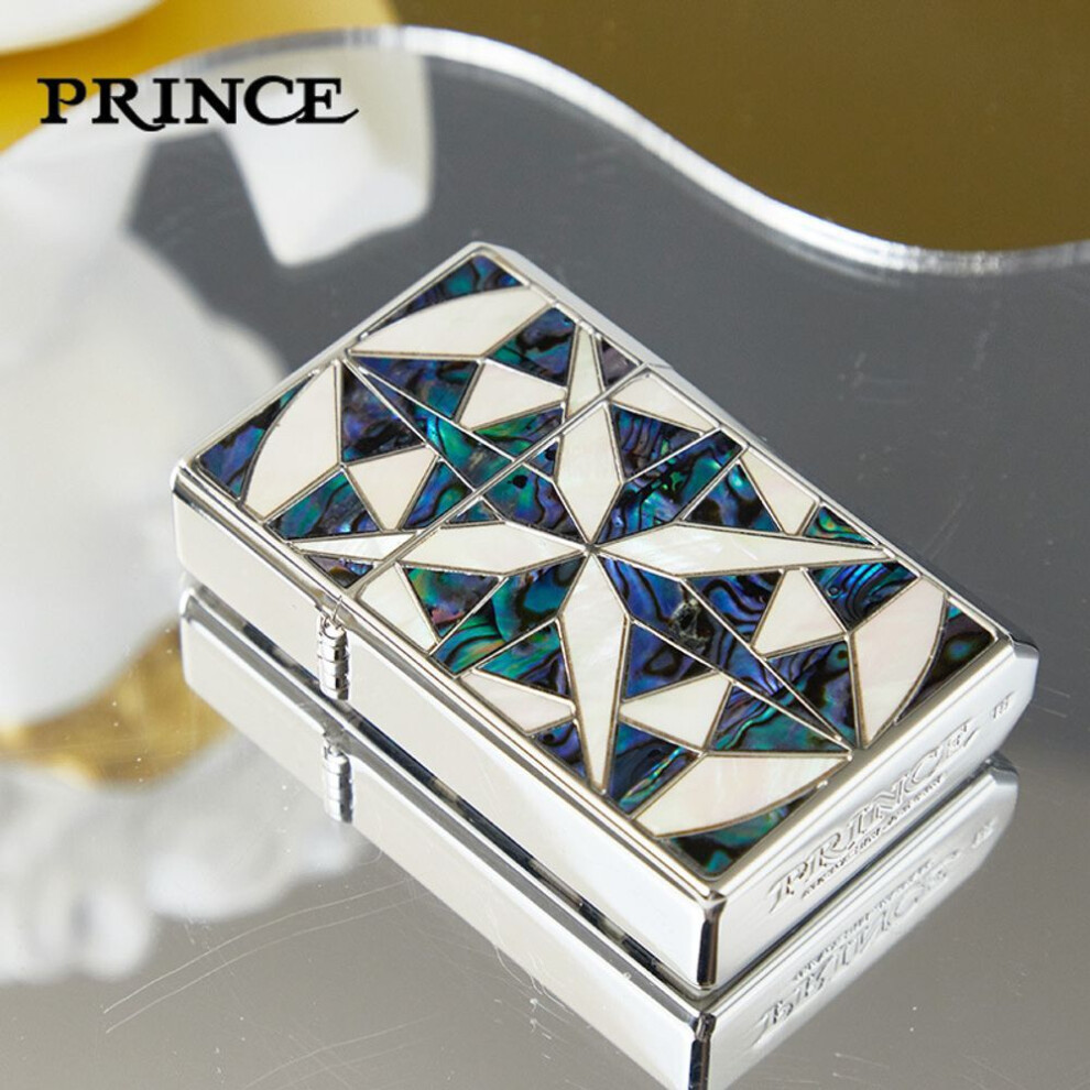 Yeuligo Blue ( Double Sided Shell Luck) Prince Genuine Goods Lighter Fashion Eco Caibei Long Endurance Kerosene Lighter Birthday Gift Gt