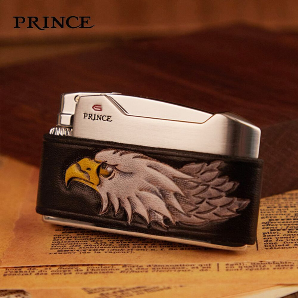 Yeuligo Black ( Eagle 88E D7005) Prince Of Japan Lighter Genuine Goods Kowtow Inflatable Grinding Wheel Ignition Smoking Set Personalized Gift Creative Gift