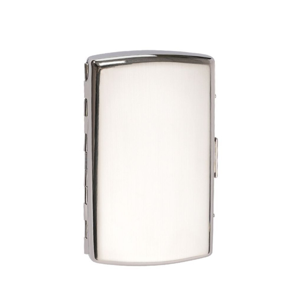 Yeuligo Silver ( Brushed 12 Thick Ciga) Prince Cigarette Case Men's Portable Brass Double-Sided Carved Constantin 12 Thick Cigarette Holder High-End Anti-Press
