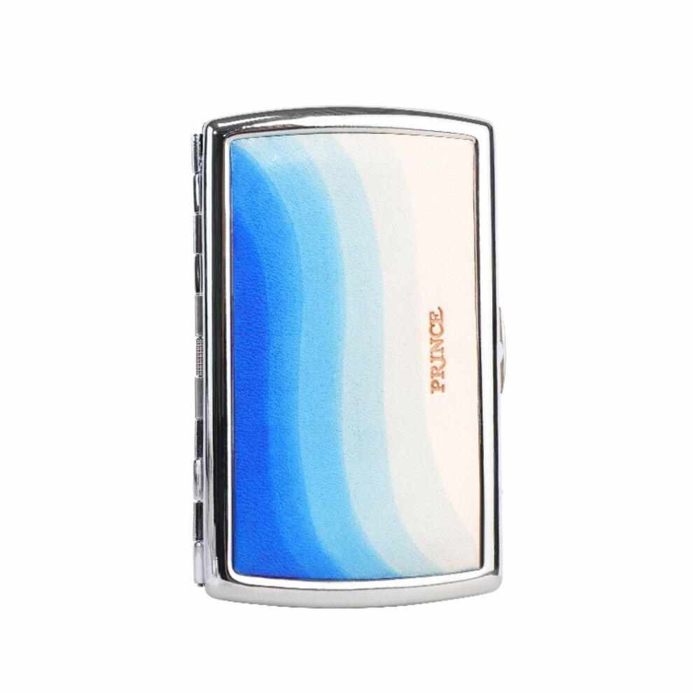 Yeuligo (Gradient Hailang 12 Coarse S) Prince Genuine Leather High-End Metal Cigarette Box Creative Male And Female Portable Cigarette Holder 12 Thick Cigaret