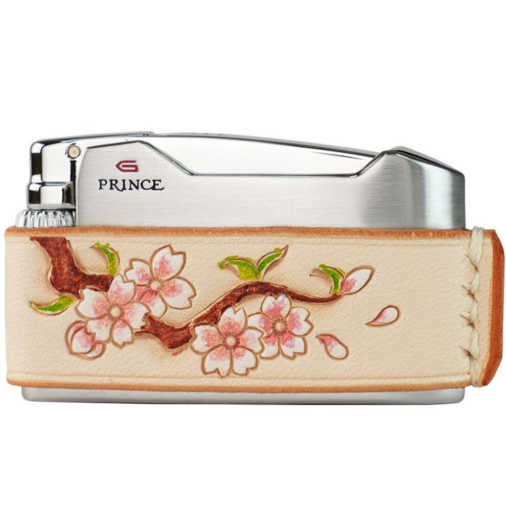 Yeuligo Beige ( Cherry Blossom 88E D70) Genuine Goods Prince Lighter Retro Inflatable Personality Creative Gift Lettering Birthday Gift