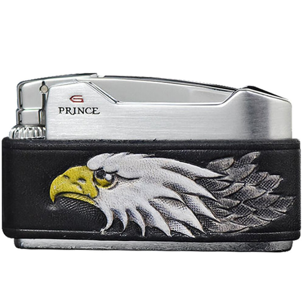 Yeuligo Black ( Eagle 88E D7005 Gift B) Genuine Goods Prince Lighter Retro Inflatable Personality Creative Gift Lettering Birthday Gift