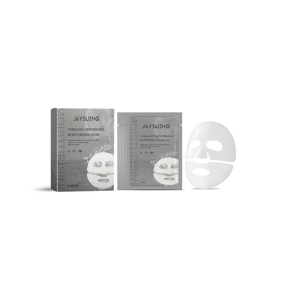 (4 Pieces) Jaysuing Collagen Facial Mask Moisturizing Moisturizing Care Facial Skin Moisturizing Nourishing Skin Care Facial Mask