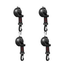 4Pcs Heavy Duty Suction Cup with D Ring 360 Rotating Camping Suction Hooks Car Suction Cups Anchor for Awning-Red