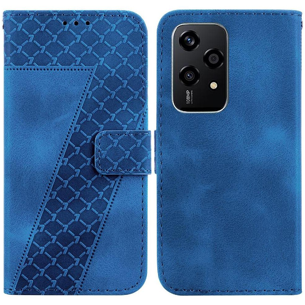 (Blue) Phone Case For Honor 200 Lite Pu Leather Card Slot Function Embossed Pattern Flip Folio Cover Wallet Blue 764563509065