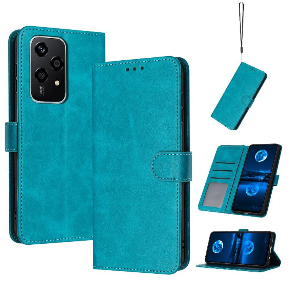 (Green) Flip Case For Honor 200 Lite Pu Leather With Buckle Kickstand Pure Colour With Card Slot Green 764563509157