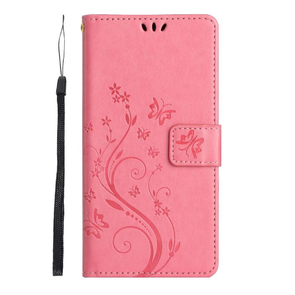 (Pink) Flip Case For Honor 200 Lite Pu Leather Magnetic Closure Wrist Strap Card Holder Kickstand Pink 764563509232
