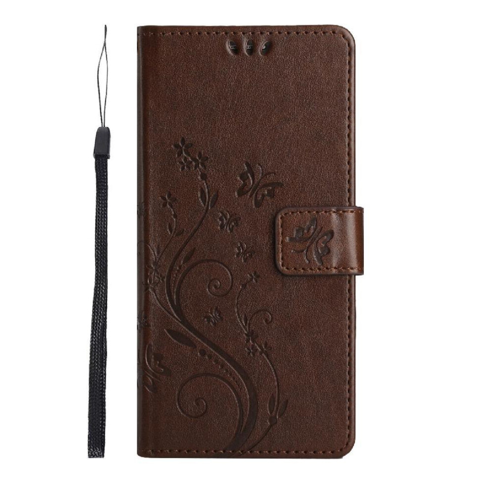 (Brown) Flip Case For Honor 200 Lite Pu Leather Magnetic Closure Wrist Strap Card Holder Kickstand Brown 764563509294
