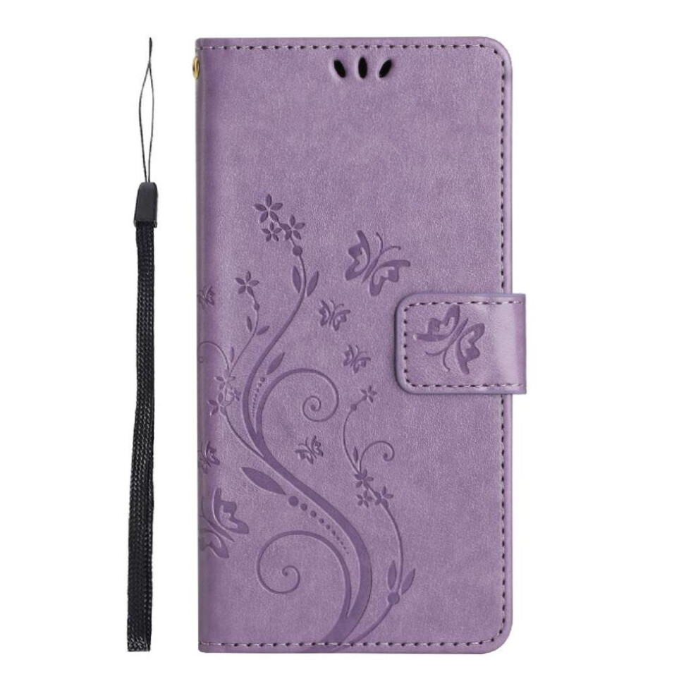 (Purple) Flip Case For Honor 200 Lite Pu Leather Magnetic Closure Wrist Strap Card Holder Kickstand Purple 764563509263