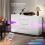 Homcom HOMCOM LED Sideboard, High Gloss Storage Cabinet with 4 Drawers, White 9