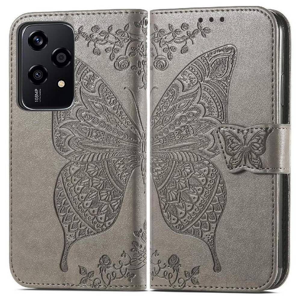 ( ) Flip Case For Honor 200 Lite Wing Business Multi-Color Wallet Butterfly Gray 764563510009