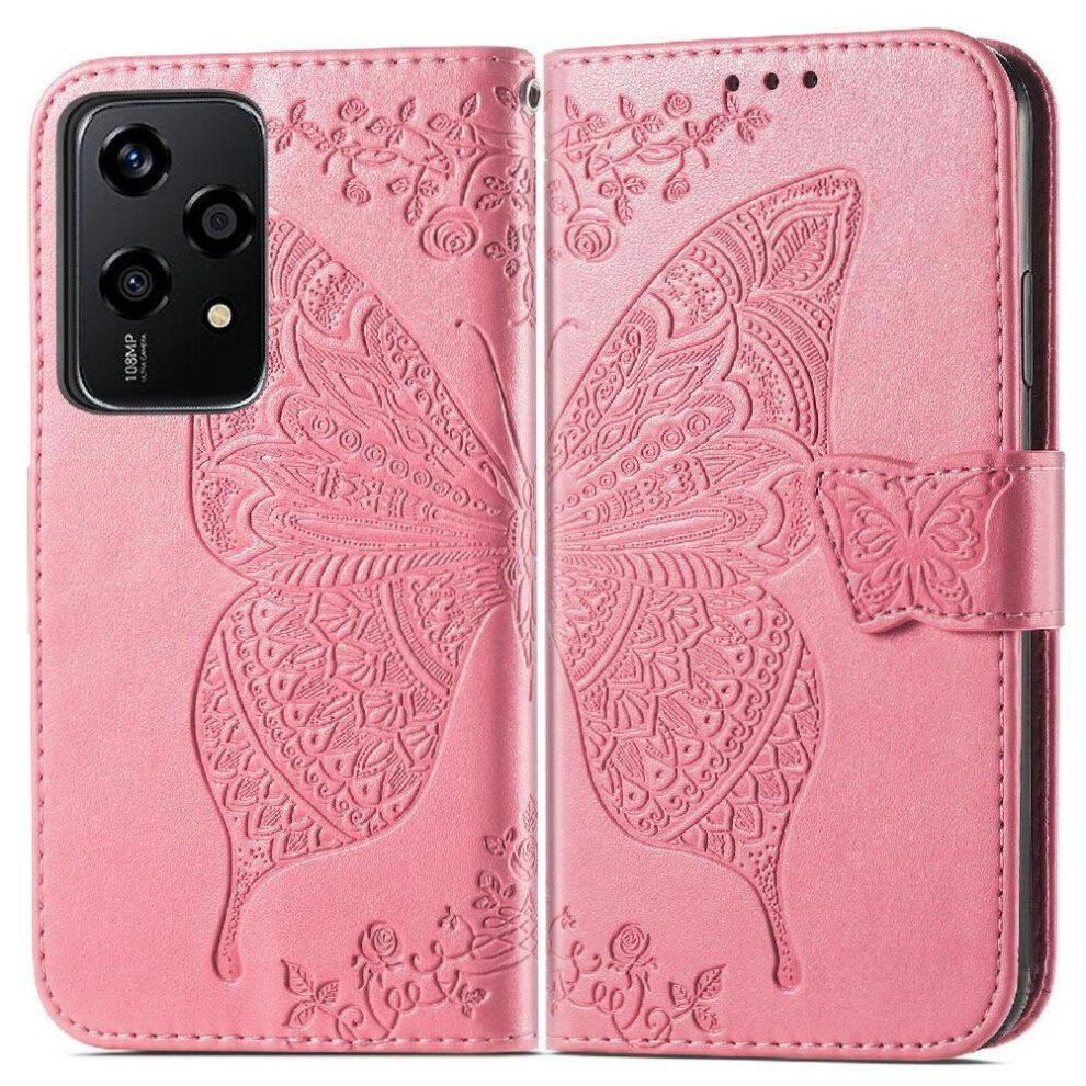 (Pink) Flip Case For Honor 200 Lite Wing Business Multi-Color Wallet Butterfly Pink 764563509942