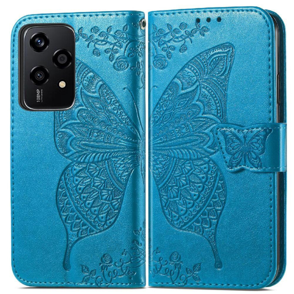 (Blue) Flip Case For Honor 200 Lite Wing Business Multi-Color Wallet Butterfly Blue 764563509997