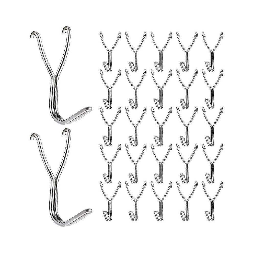 50pcs 20mm Pegboard Stainless Steel Hooks for 2.5 roar dista QME-image-OPC-PH6VKYW-NEW