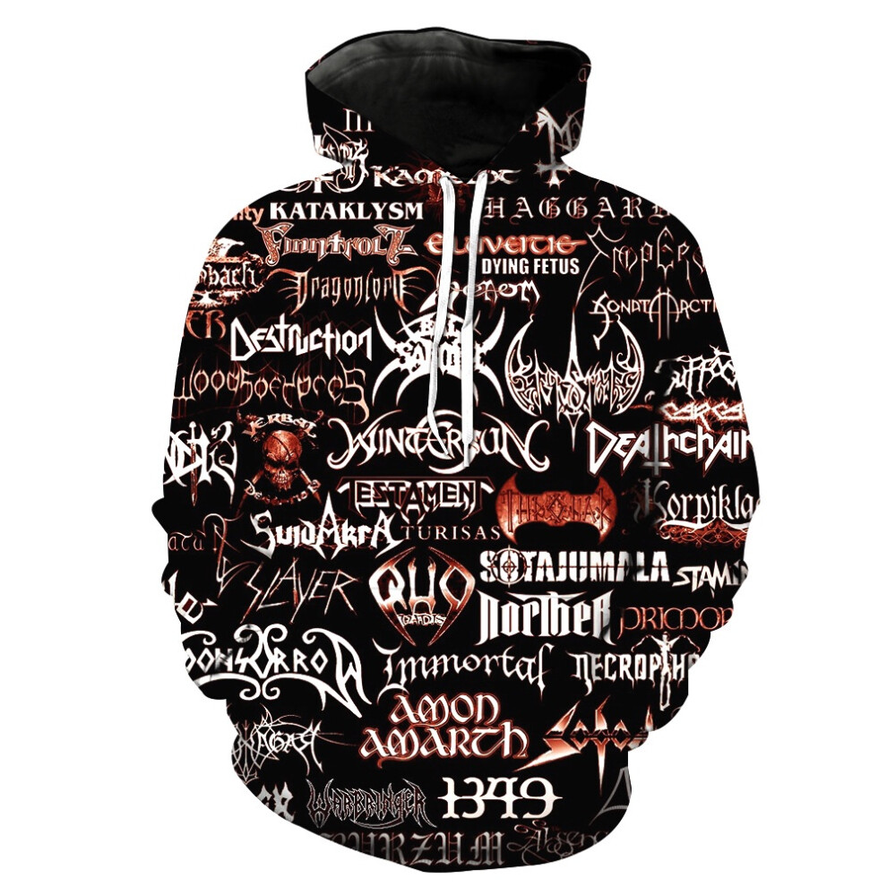 (Black,XL)Sweat à capuche décontracté imprimé 3D Spider Venom 2018 mode femme homme