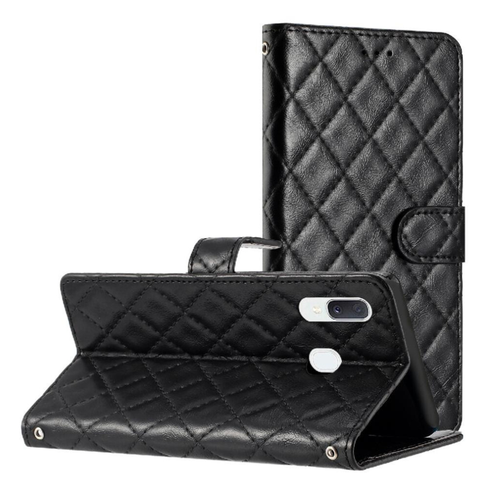 (Black) Flip Case For Samsung Galaxy A20e Card Slots Holder Tpu Shockproof Magnetic Folio Pu Leather Wallet Kickstand Black 764563510559