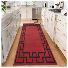 (80cm x 150cm (2ft 6" x 5ft)- Large Runner Rug/Carpet, Red Black ) Non Slip Modern Rugs Area Carpet Runner Door Mats
