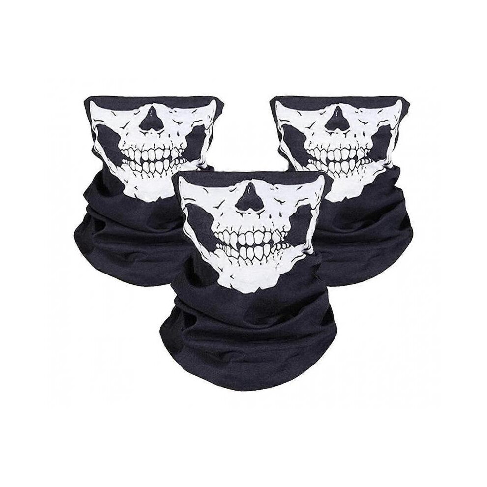 Promotional Sales Pack Motorcycle Skull Face Mask For Motorbike Bike Ski - Black 5004229926740