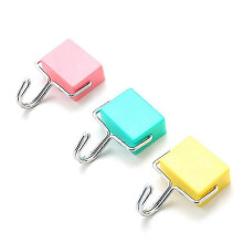 All-purpose Magnetic Hooks Kitchen Strong Magnetic Hooks for Keys,coat,fridge And Doors Pastel Pink, Yellow, Blue (3pcs)