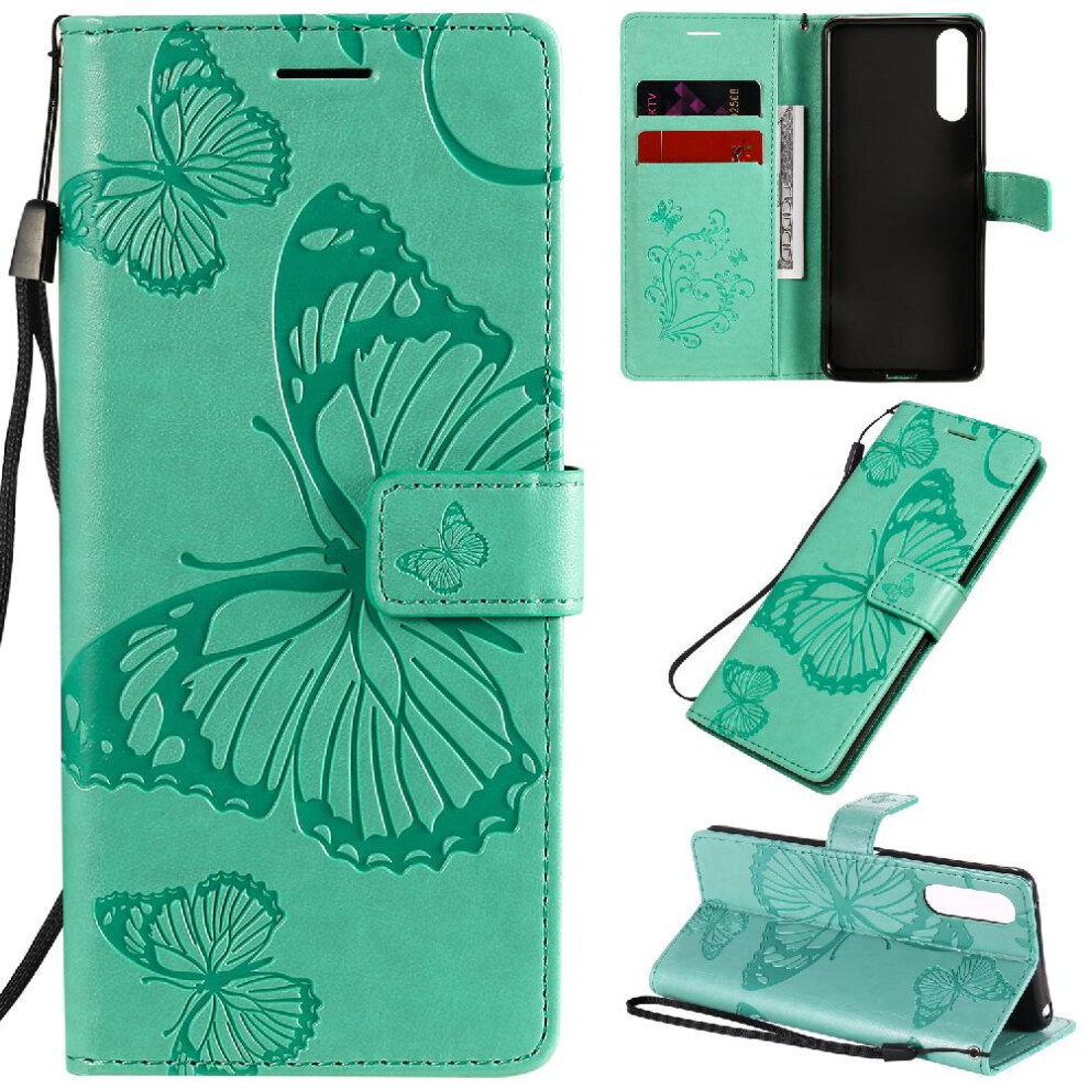 (Green) Flip Case For Sony Xperia 10 Ii Shockproof Cover Magnetic Cover With Card Slot Stand Flip Kickstand Pu Leather Green 764563511204