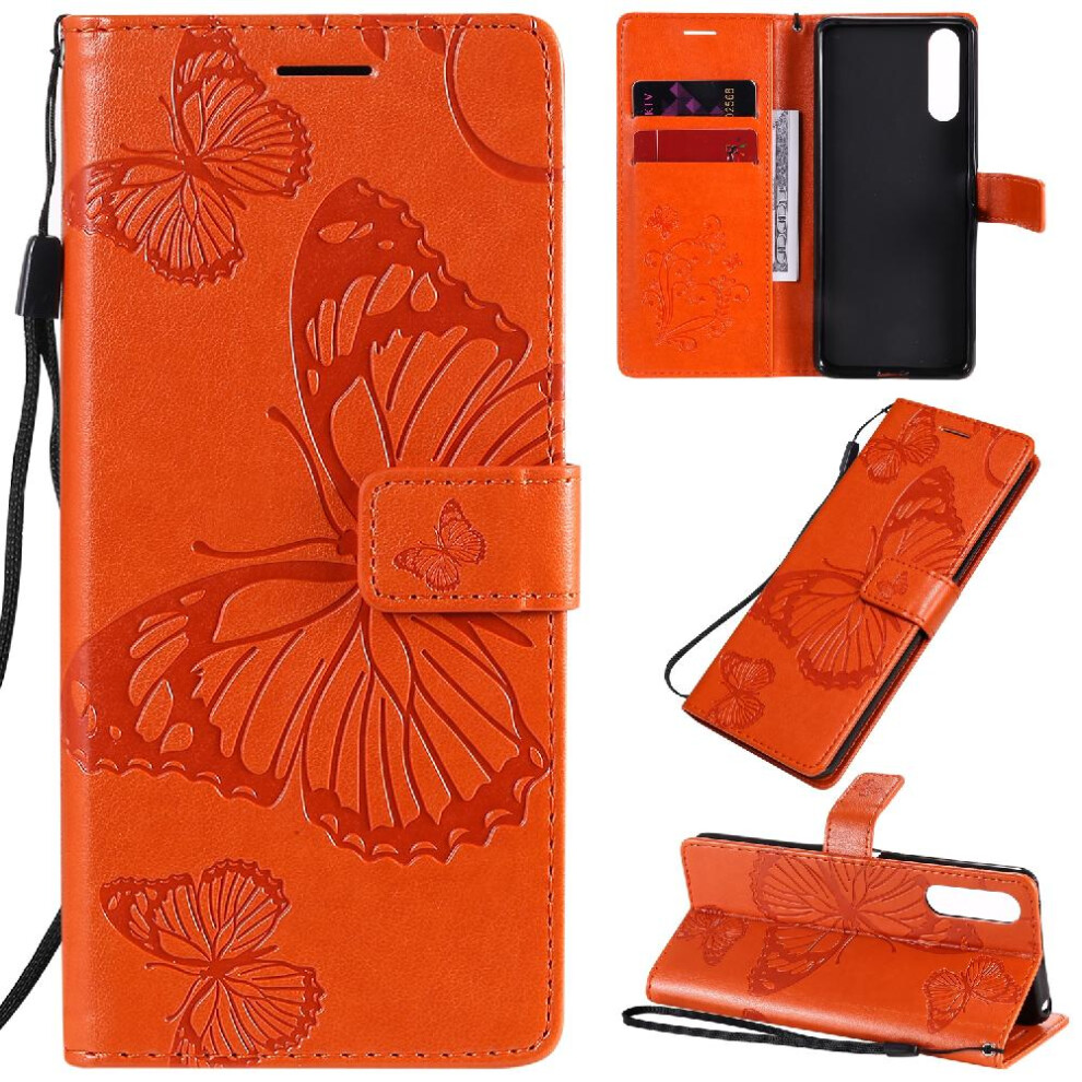 (Orange) Flip Case For Sony Xperia 10 Ii Shockproof Cover Magnetic Cover With Card Slot Stand Flip Kickstand Pu Leather Orange 764563511235