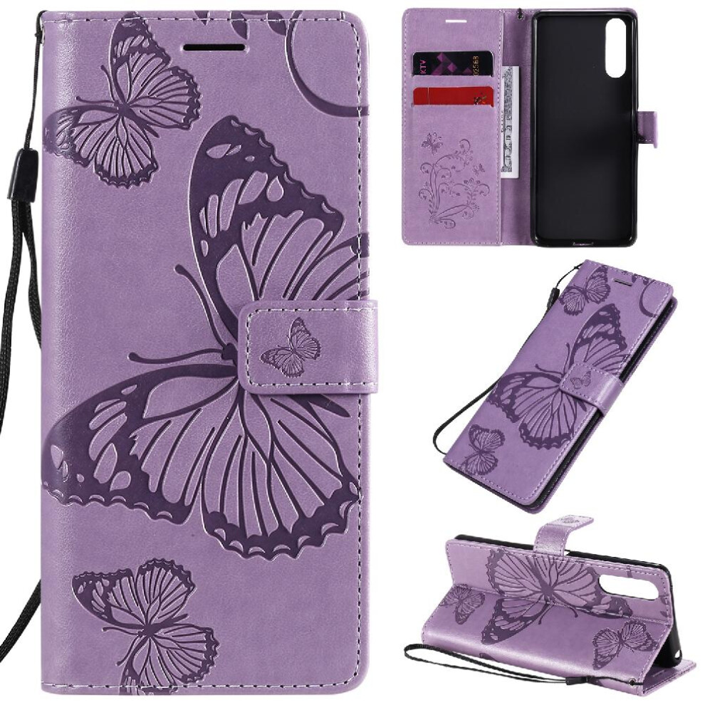 (Purple) Flip Case For Sony Xperia 10 Ii Shockproof Cover Magnetic Cover With Card Slot Stand Flip Kickstand Pu Leather Purple 764563511273