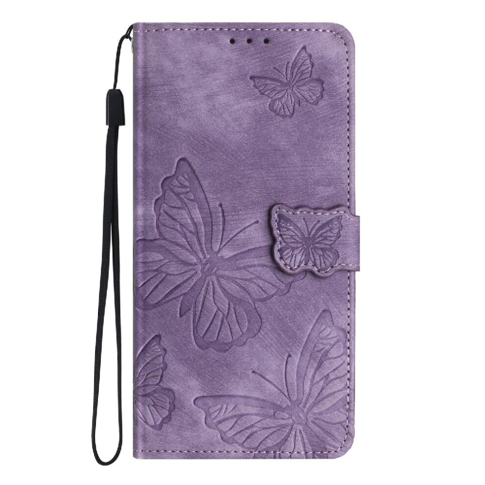Gangxun (Purple) Flip Case For Samsung Galaxy A20e Pu Leather Card Slots Holder Magnetic Closure Butterfly Wallet