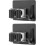 2pcs Wall Mounted Broom Holder(with Hook),stainless Mop Holder Rustproof No Extra Drilling(black) 1