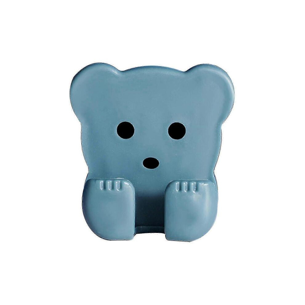 (Blue) Animal Shaped Adhesive Hooks Multifunction Plug Socket Holder Storage Hook Banmo 5004229930440