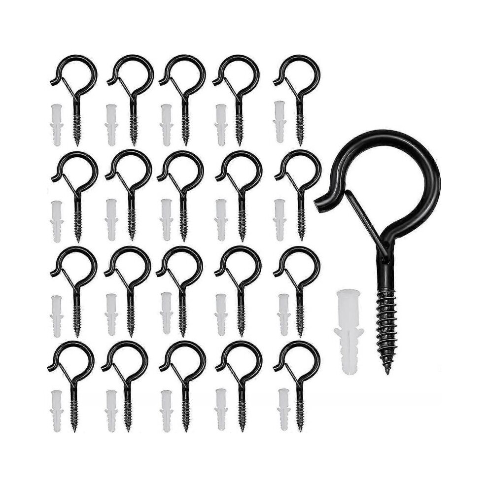 20Pcs Q-Hanger Hooks, Screw Hooks With Safety Loop For Hanging Plants, Christmas Decorations, Mugs And Lights. 5004229930594