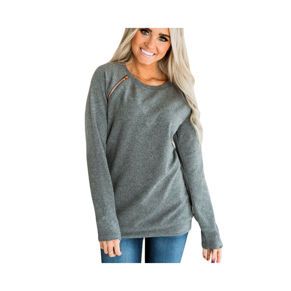 (Gray,Tag 2XL=US L)Sweat à capuche femme manches longues pull sweat-shirt femme hiver pull chemisiers hauts