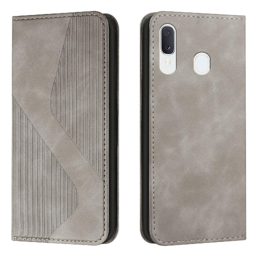 ( ) Case For Samsung Galaxy A20e Wallet Kickstand Folio Flip Magnetic Pu Leather Card Slots Holder Gray 764563512737