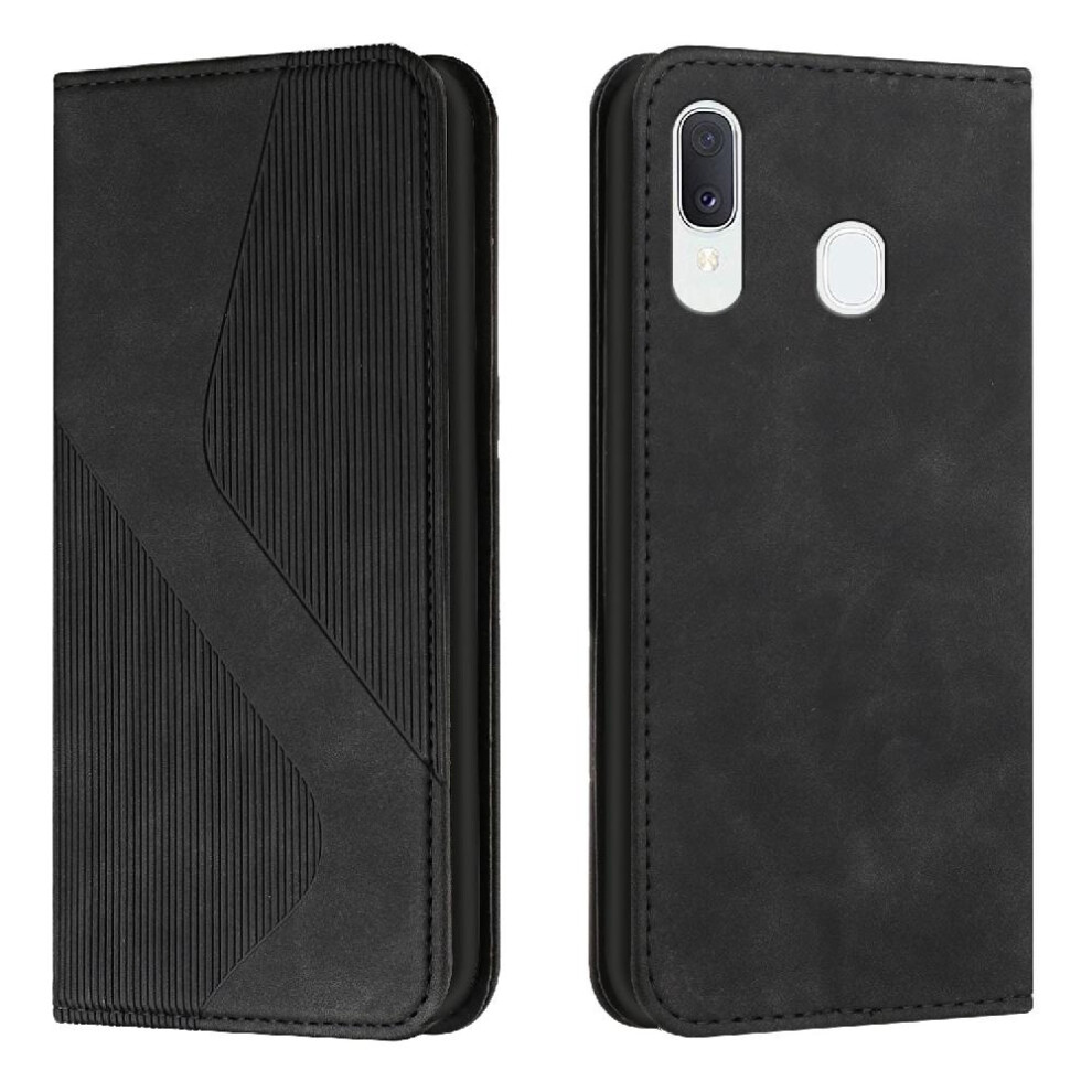 (Black) Case For Samsung Galaxy A20e Wallet Kickstand Folio Flip Magnetic Pu Leather Card Slots Holder Black 764563512683
