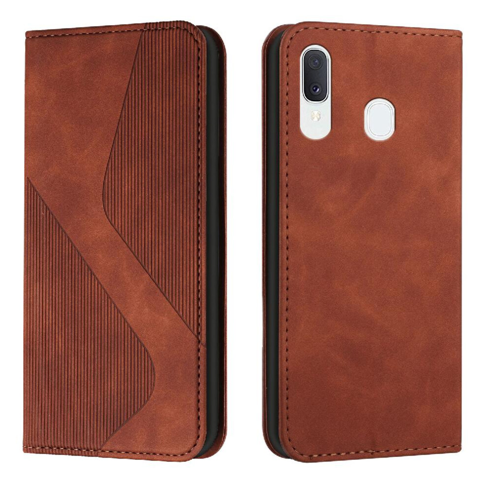(Brown) Case For Samsung Galaxy A20e Wallet Kickstand Folio Flip Magnetic Pu Leather Card Slots Holder Brown 764563512706