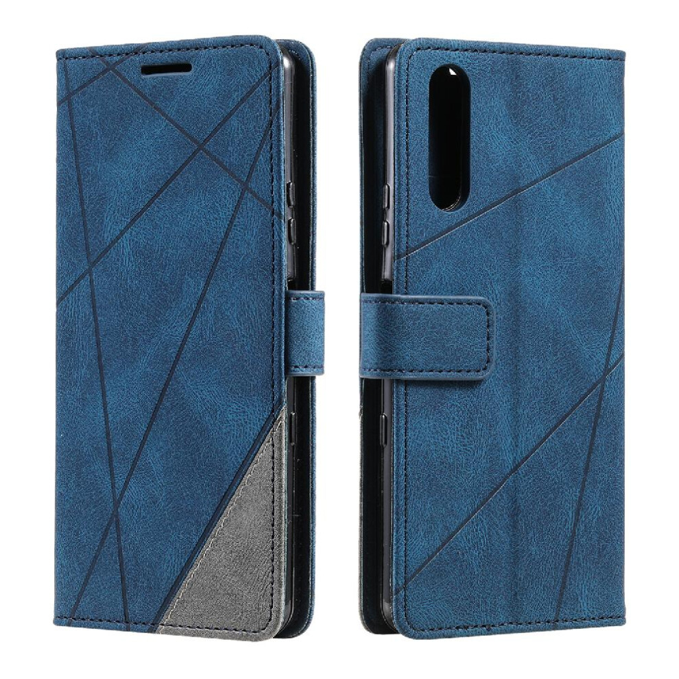 (Blue) Case For Sony Xperia 10 Iii Shockproof Magnetic Card Holder Kickstand Pu Leather Wallet Flip Folio Blue 764563513147
