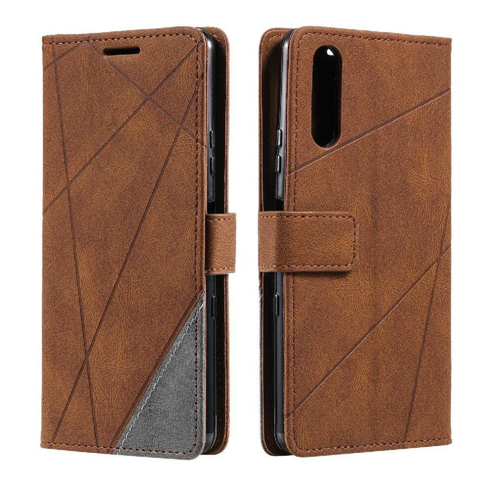 (Brown) Case For Sony Xperia 10 Iii Shockproof Magnetic Card Holder Kickstand Pu Leather Wallet Flip Folio Brown 764563513185