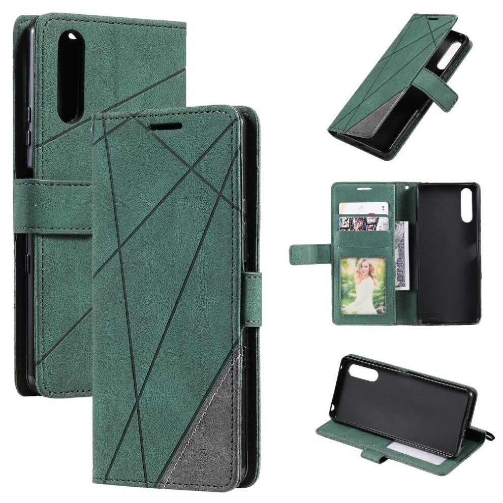 (Green) Case For Sony Xperia 10 Iii Shockproof Magnetic Card Holder Kickstand Pu Leather Wallet Flip Folio Green 764563513178