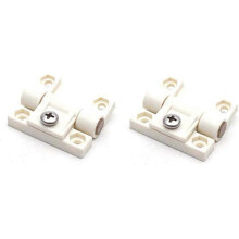 (As show, One size) 2 Pack 43mmx36mm 4 Countersunk Holes Plastic Adjustable Torque Position Control E6-10-301-20 Series Hinge White Door Hinges