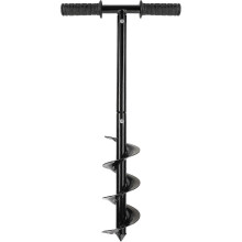 (As show, One size) Garden Auger Drill Bit Set, Earth Auger Drill with Non-Slip Handle Garden Auger Spiral Drill Rapid Planter Fence Post Auger for Planting Trees, Deep C