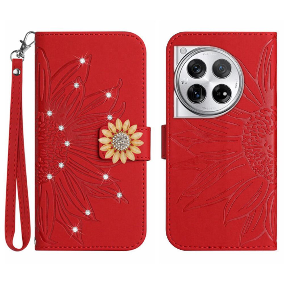 (Red) Case For Oneplus 12R 5G Shockproof Tpu Shell Flip Wallet Credit Card Pu Leather Flip Cover Card Holder Red 764563513314