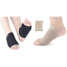 (As show, One size) 2 Pcs Compression Arch Support with Comsuitable fort Gel Pad,Arch Brace suitable for Flat Feet Cushions Skin Color &