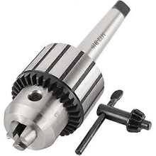 (As show, One size) 1-13mm Drill Chuck, Key Type Drill Chuck, High-Carbon Steel Wrench Type Lathe Drill Chuck MT2 B16 Arbor Lathe Self Tighten Taper Shank Drill Chuck Tap
