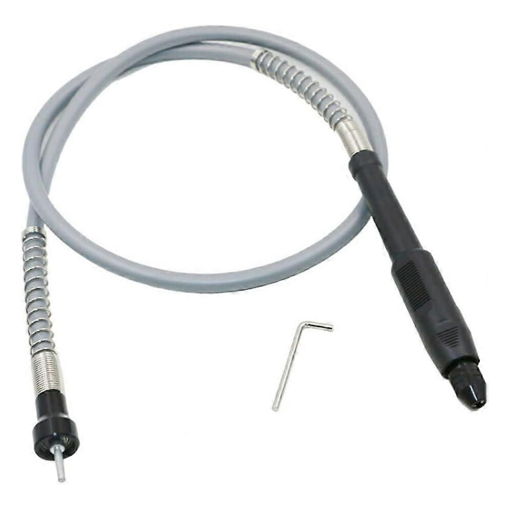 (As Show, One Size) 3.175Mm Flex Shaft Adapter Attachment Extension Cord Flexible Drill Shaft With 0.3-3.2Mm Keyless Chuck For Rotary Grinder Woodwork 4909775491616