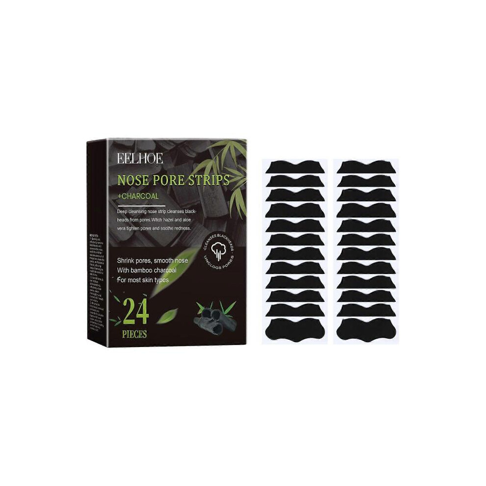 Eelhoe Bamboo Charcoal Blackhead Clear Mask Gentle Cleansing Facial T Area Care Moisturizing Skin Nose Nursing Adhesive Bandage