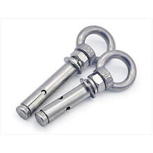 (As show, One size) 2PCS Long Eye Bolt with Ring 304 Stainless Steel Wall Expansion Anchor Bolts M8 x 70 mm Masonry Concrete Screws