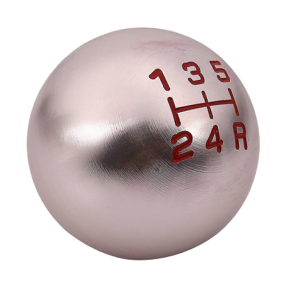 (As Show, One Size) Automotive Cnc Aluminum 5-Speed Jdm Spherical Shift Gear Knob (The Thread Is M10 X 1.5) Suitable For Feichen Silver 4909775700473