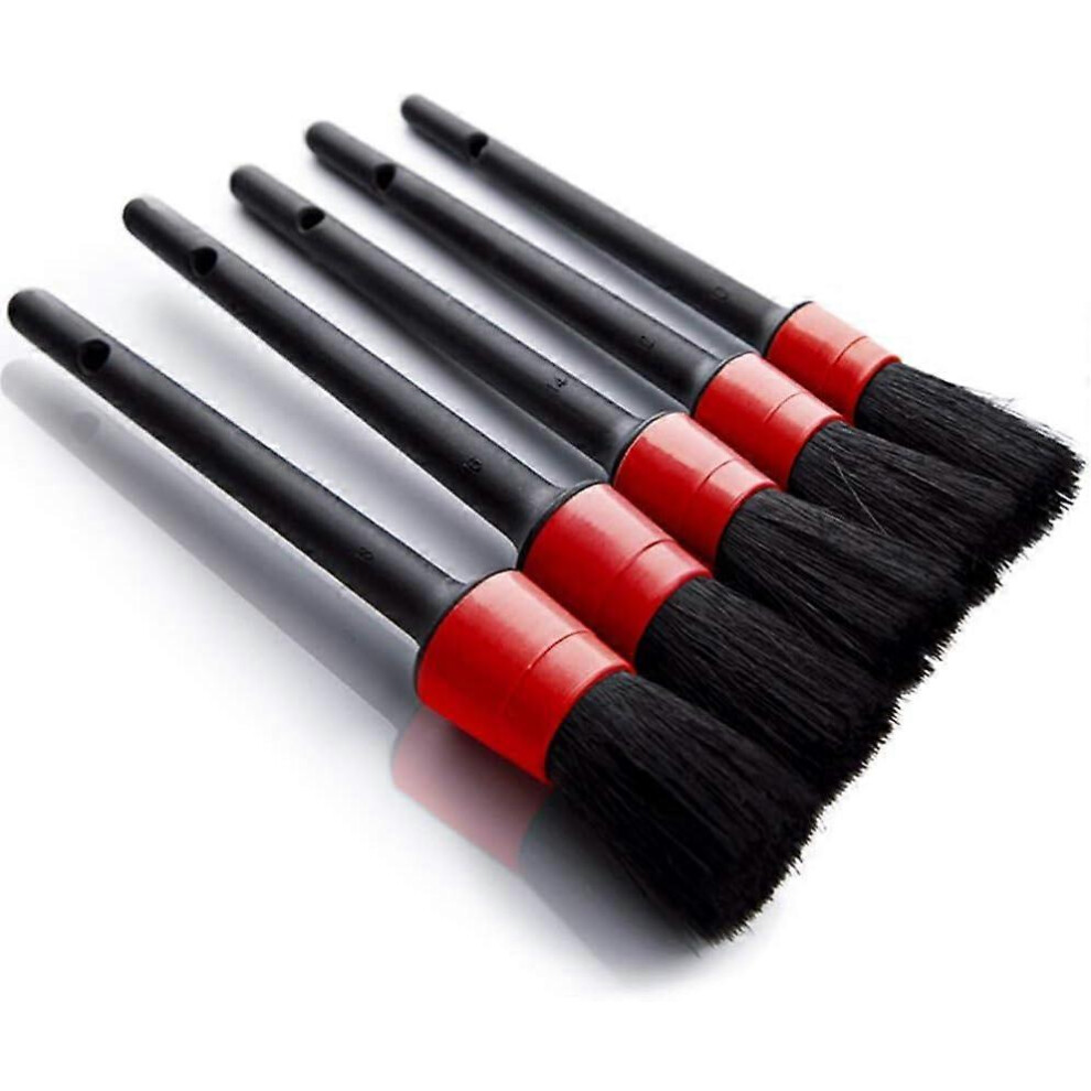 (As Show, One Size) Auto Car Detailing Brush Set(Set Of 5)- Automotive Detail Cleaning Brushes For Cleaning Wheels, Engine, Interior, Emblems, Interio 4909775491500